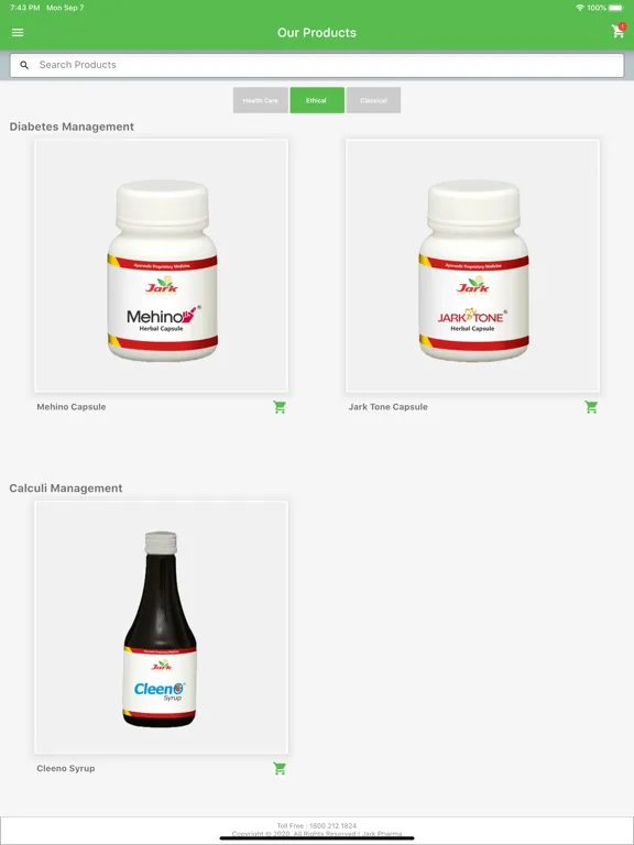 Capturas de pantalla de Jark Pharma iPad 