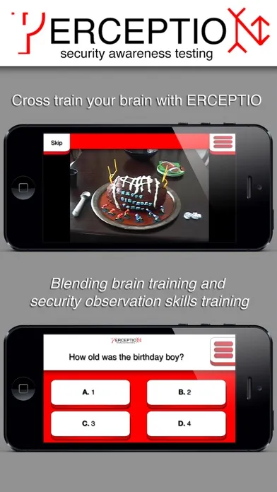 Скриншоты ERCEPTIO - Cross train your brain! Test your perception and security observation skills with real video and audio clips from everyday life.