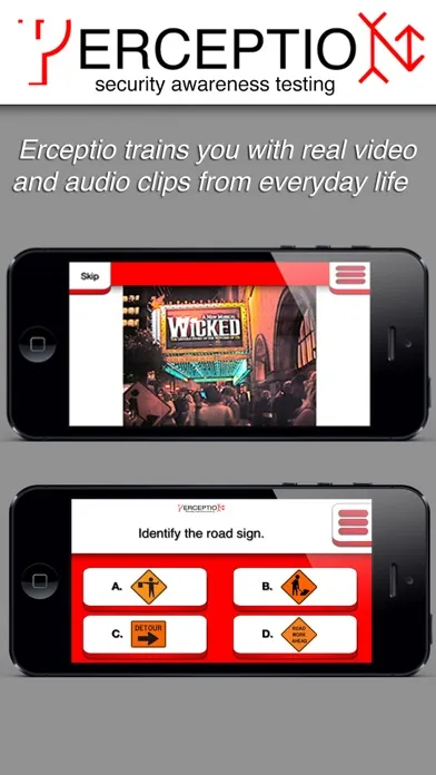 Скриншоты ERCEPTIO - Cross train your brain! Test your perception and security observation skills with real video and audio clips from everyday life.
