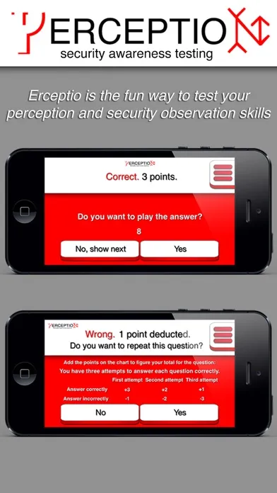 Скриншоты ERCEPTIO - Cross train your brain! Test your perception and security observation skills with real video and audio clips from everyday life.