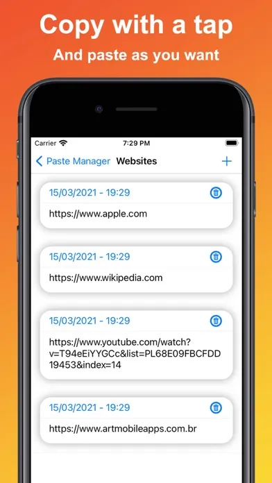 Capturas de tela do Paste Manager - Clipboard sync