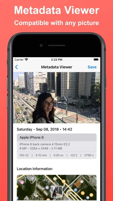 Capturas de tela do Exif Metadata Editor - Images