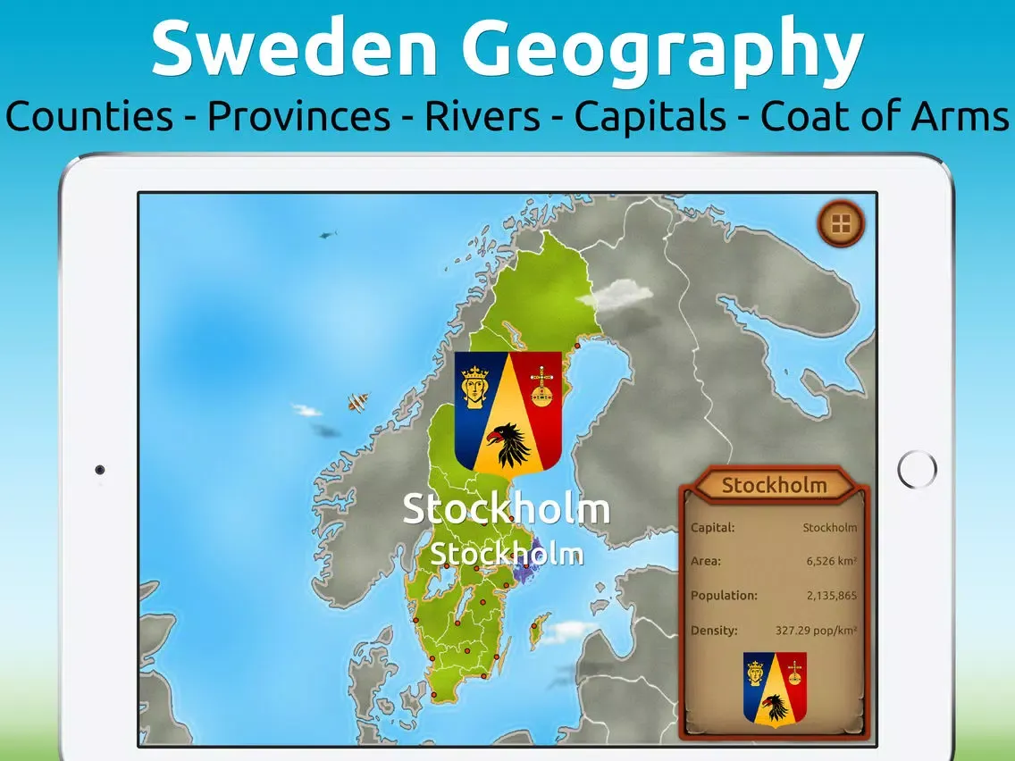 Capturas de tela do GeoExpert - Sweden iPad 