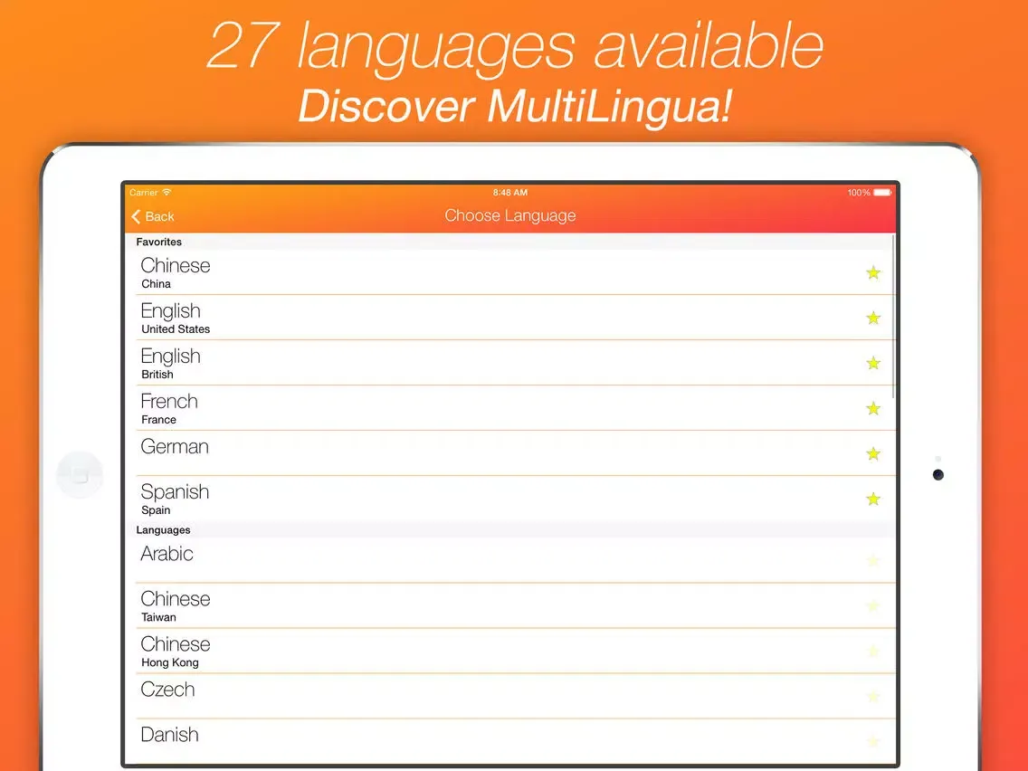 ภาพหน้าจอของ MultiLingua - Pronunciation Tool (Spanish, German, French, Chinese and many other languages) iPad 