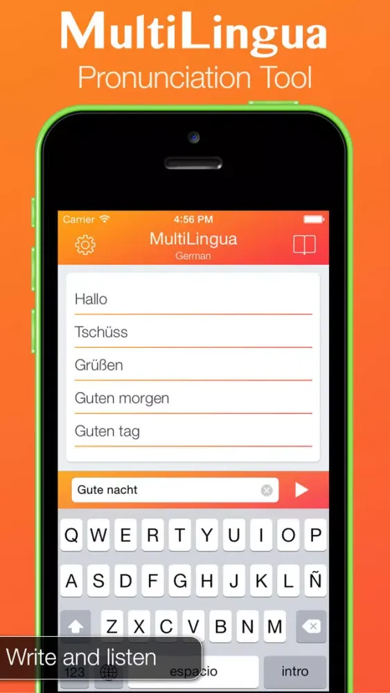 ภาพหน้าจอของ MultiLingua - Pronunciation Tool (Spanish, German, French, Chinese and many other languages)