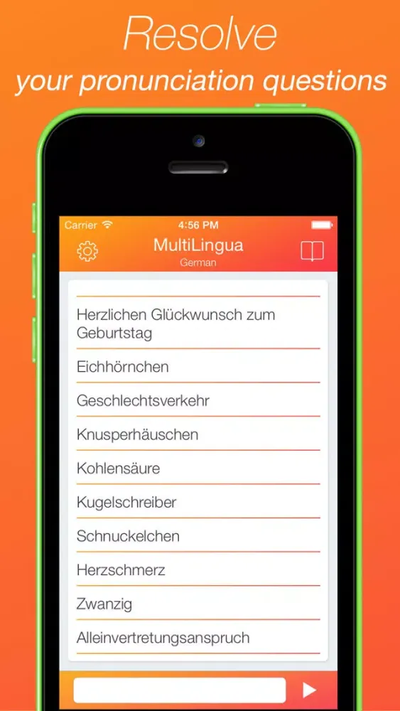 ภาพหน้าจอของ MultiLingua - Pronunciation Tool (Spanish, German, French, Chinese and many other languages)