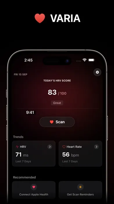 Varia - Measure Pulse & HRV স্ক্রিনশট