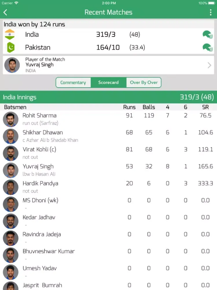 OneCricket - IPL 2019 Live iPad 应用截图
