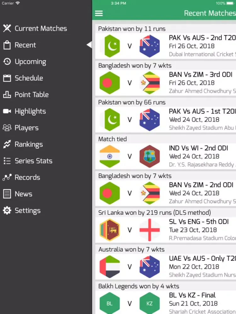 OneCricket - IPL 2019 Live iPad 应用截图