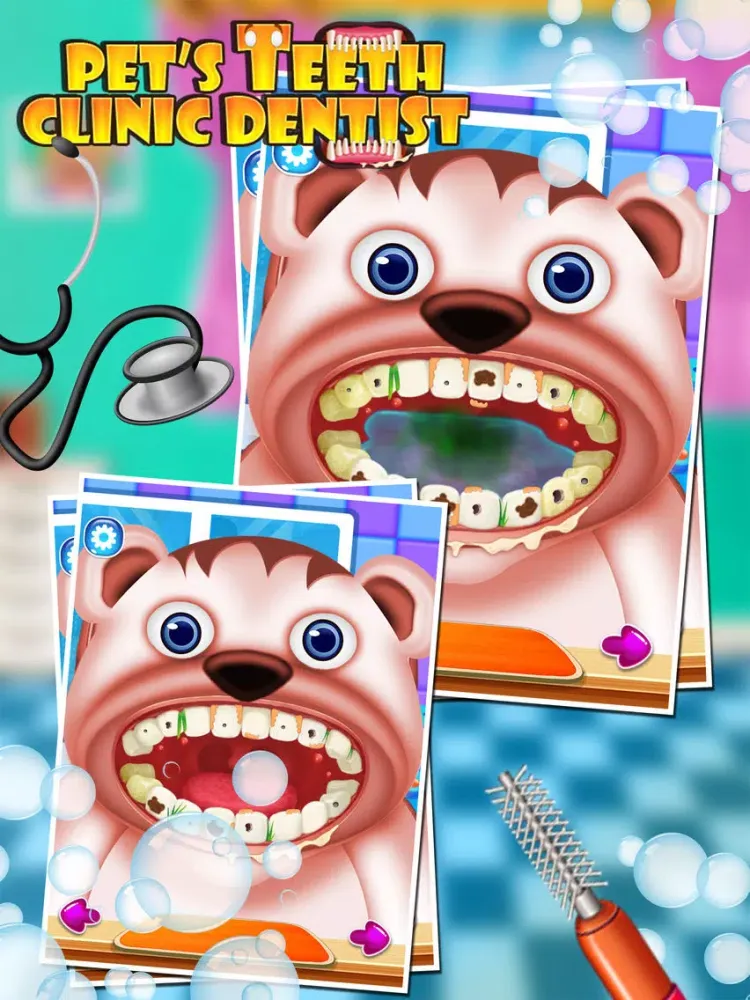 Pet's Teeth Clinic Dentist - Dentist Doctor Game For Kids iPad  Screenshots