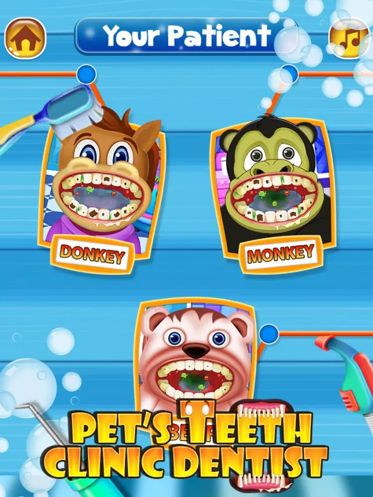 Pet's Teeth Clinic Dentist - Dentist Doctor Game For Kids iPad  Screenshots