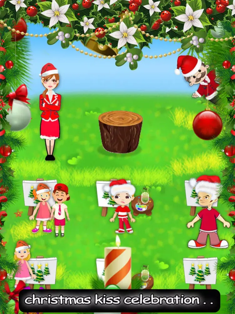 صور Santa Cheeting Kiss iPad 