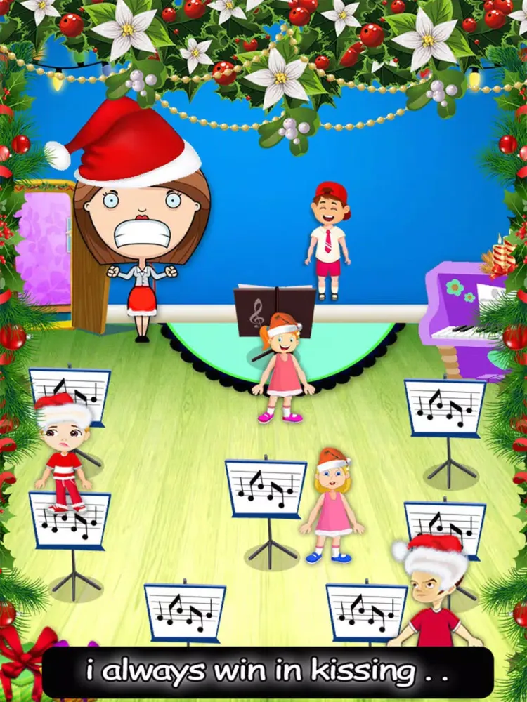 صور Santa Cheeting Kiss iPad 