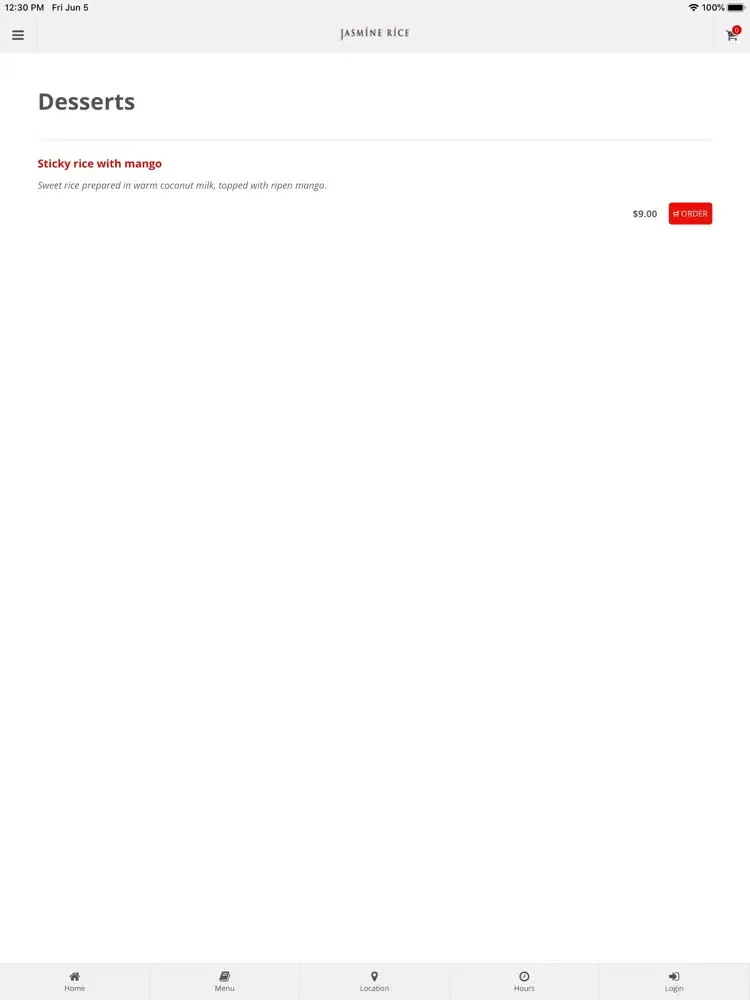 Capturas de pantalla de Jasmine Rice Thai Restaurant iPad 