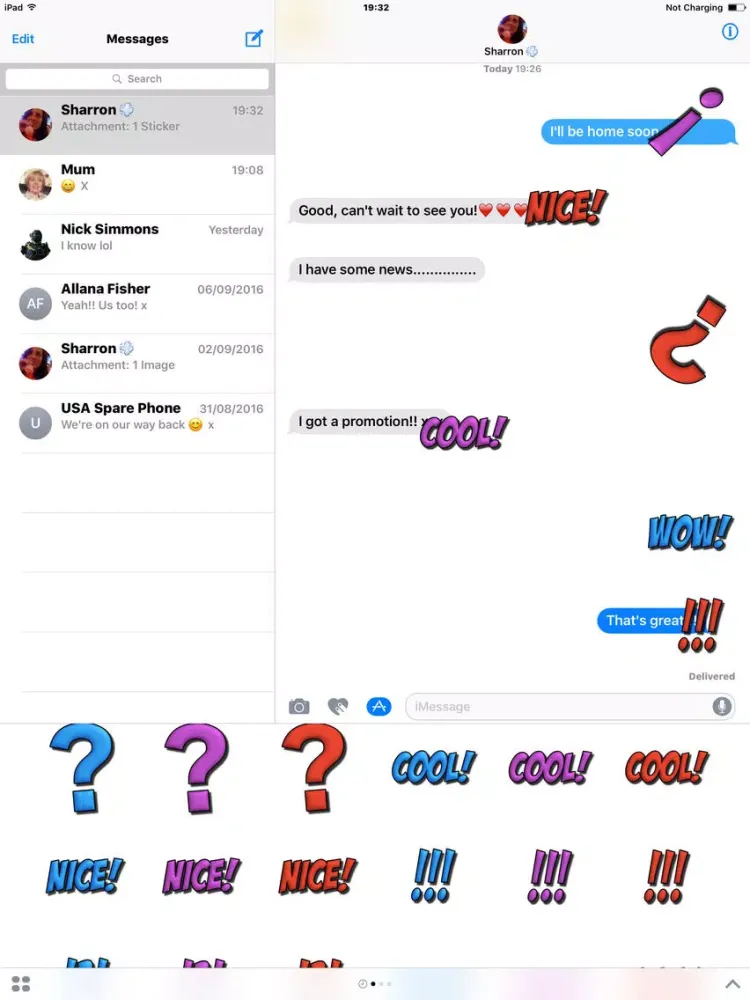 Exclamations! iPad Screenshots