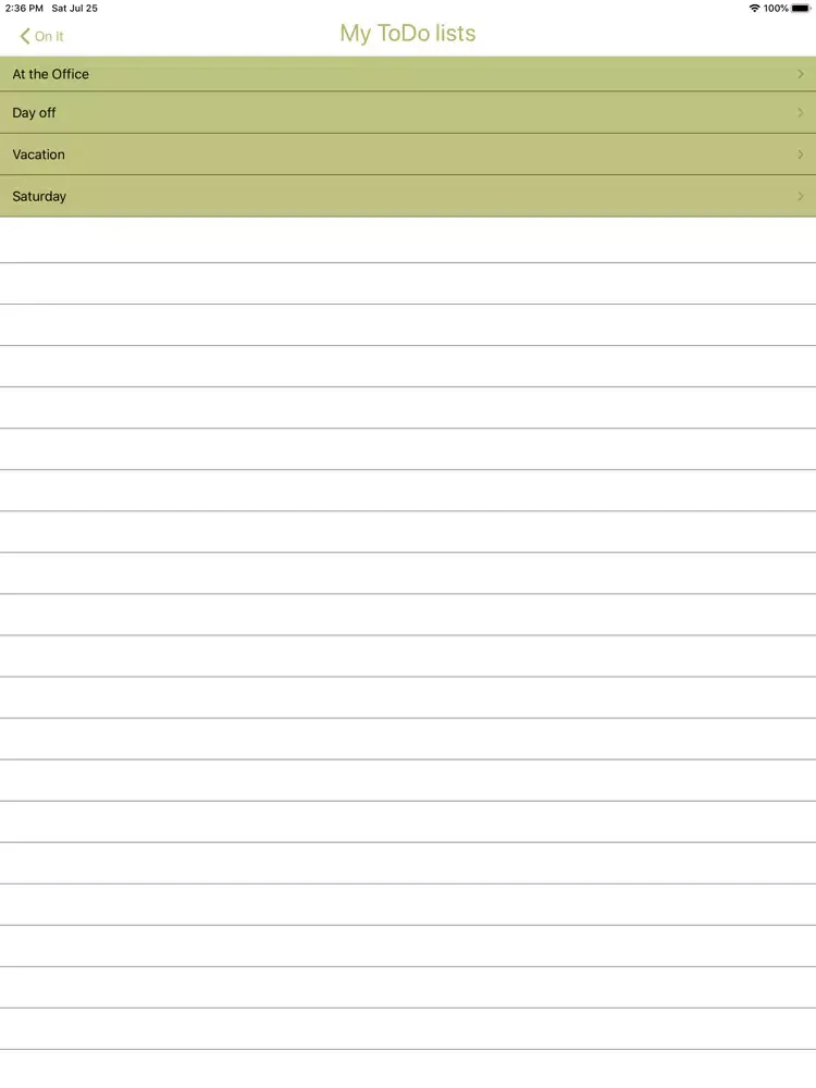 OnIt: To-Do lists & Tasks iPad  Screenshots