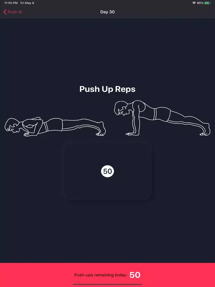ภาพหน้าจอของ Push It: 30 Days of Push Ups iPad 