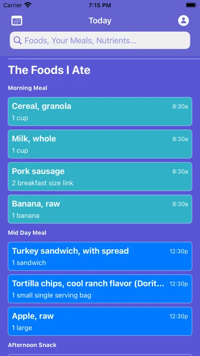 Nutrient Logger Screenshots