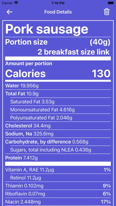 Nutrient Logger Screenshots