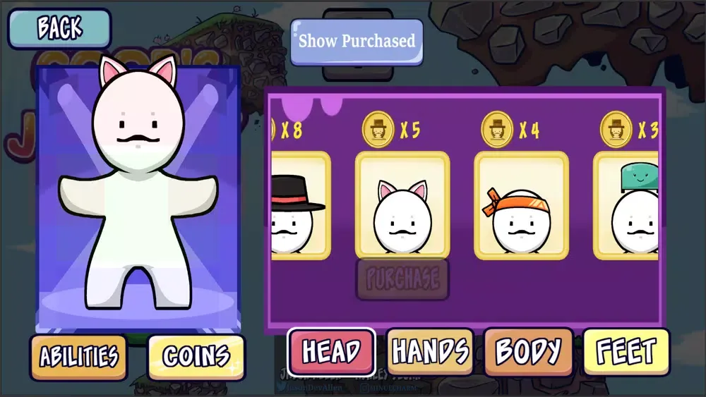Capturas de tela do Goob's Journey
