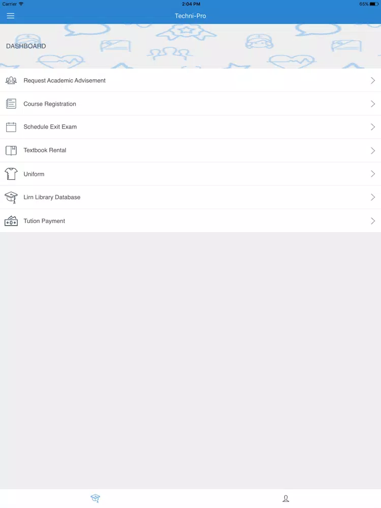 Ảnh chụp màn hình của Techni Pro iPad 