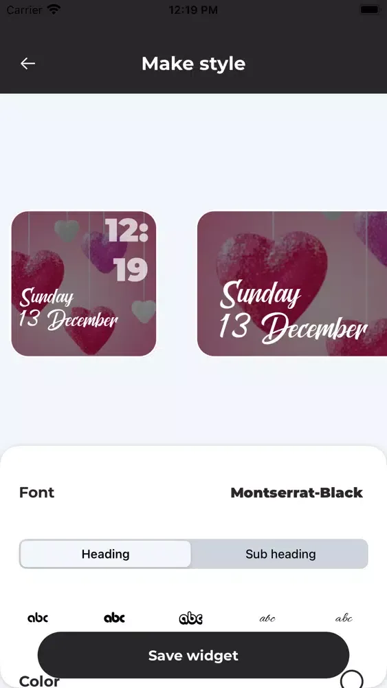 Tangkapan layar Widgety - Mobile Widgets