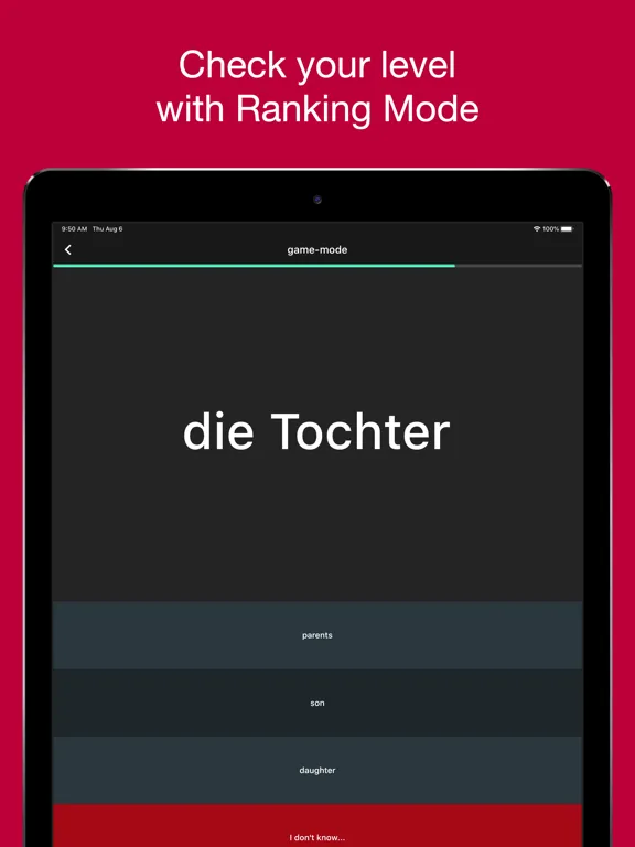 Zrzuty ekranu Basic German Vocabulary iPad 