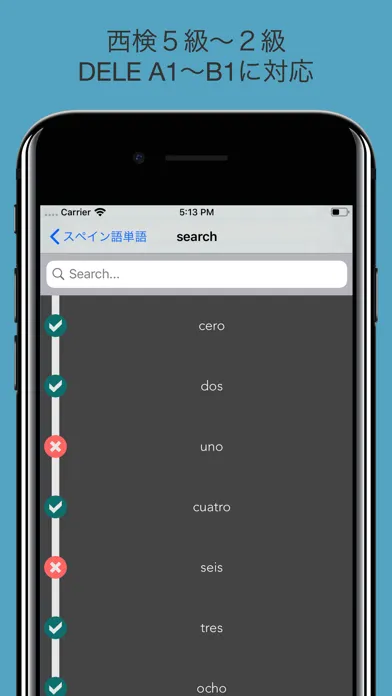 ภาพหน้าจอของ スペイン語 単語