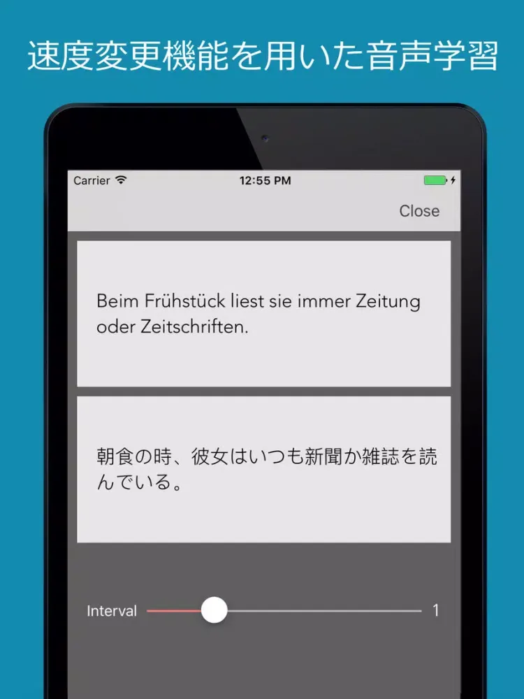 Скриншоты ドイツ語 基本例文 155 / A1 - B1 iPad 