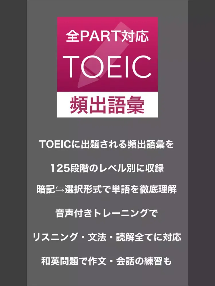Capturas de tela do TOEIC 頻出語彙問題 - リスニング・リーディング対策 iPad 