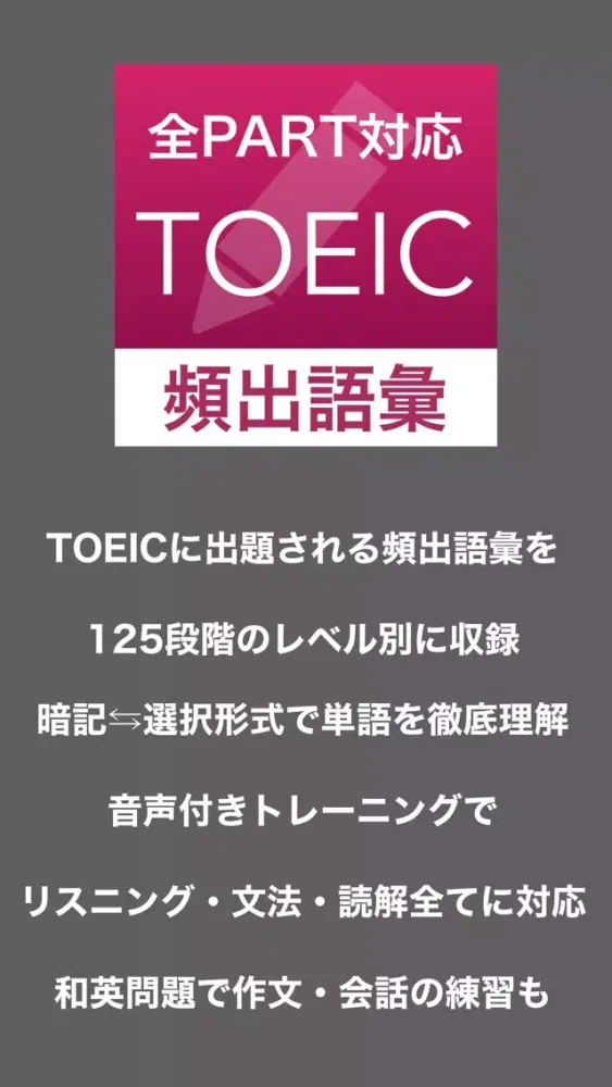 Capturas de tela do TOEIC 頻出語彙問題 - リスニング・リーディング対策