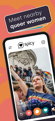 Tangkapan layar SPICY - Lesbian chat & dating