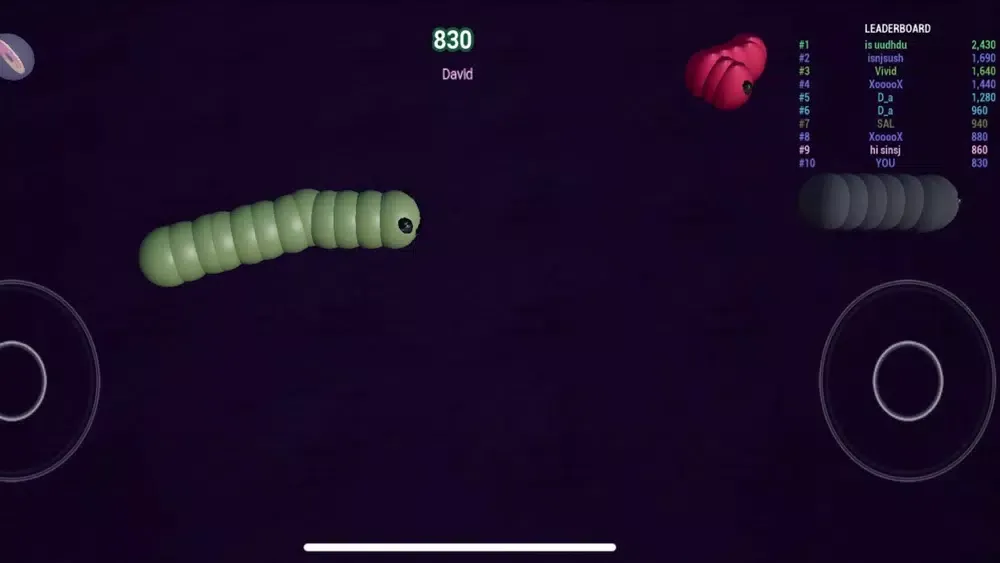 Tangkapan skrin CanOfWorms - 3D Worm Slither