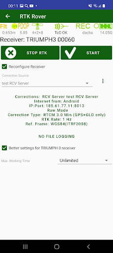 JAVAD Mobile Tools OAFcapturas de pantalla de la aplicación5