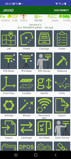 JAVAD Mobile Tools OAFcapturas de pantalla de la aplicación8