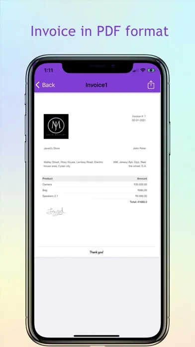 تصاویر Easy Fast Invoice