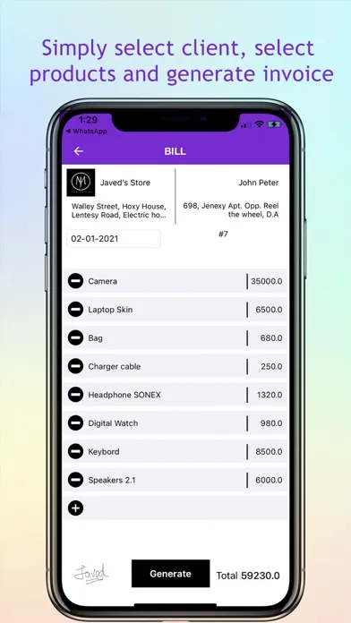 تصاویر Easy Fast Invoice