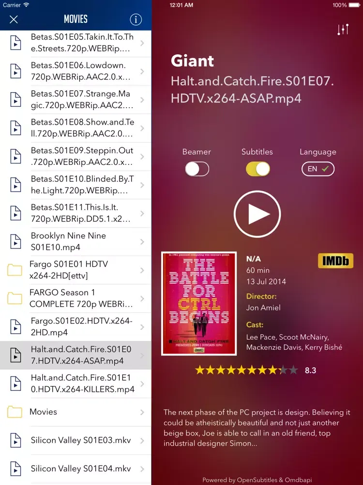 Ảnh chụp màn hình của Remo - Play your videos with subtitles iPad 