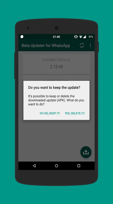 Beta Updater for WhatsApp Screenshots