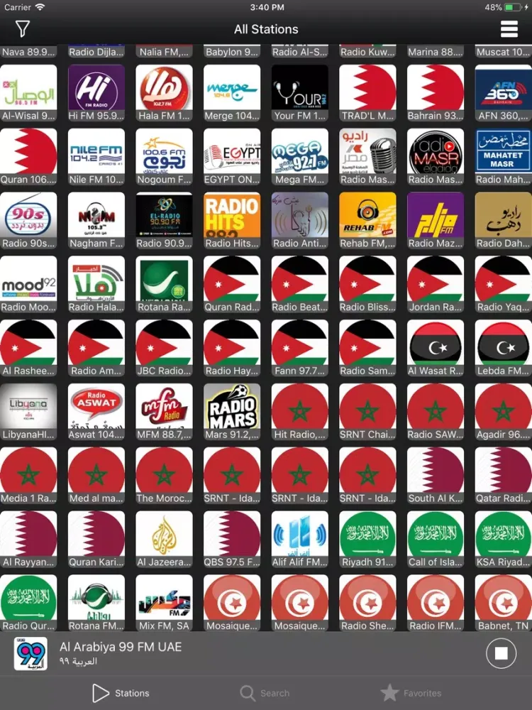 Arabic Radio Player iPad  Ekran Görüntüleri