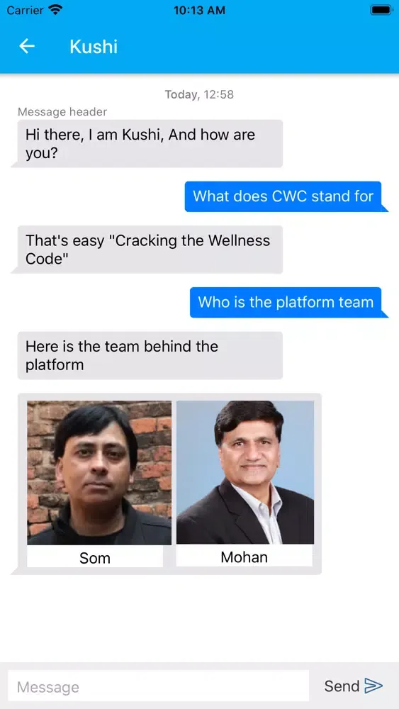 Tangkapan skrin Khushi CWC
