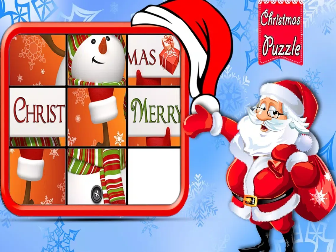 Christmas Slide me Puzzle - Santa Claus, Snowman, and Reindeer Jigsaw Puzzles for Boys,Girls & Toddlers iPad  Screenshots