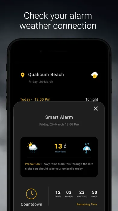 AI Weather with Smart Alarm Screenshots