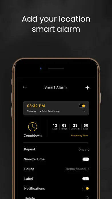 AI Weather with Smart Alarm Screenshots
