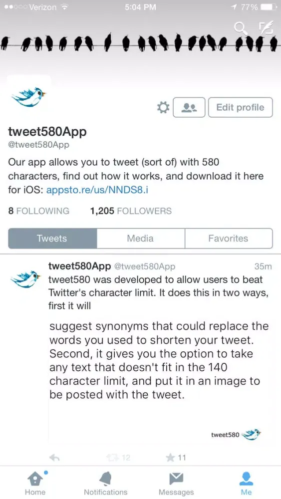 Tangkapan skrin tweet580