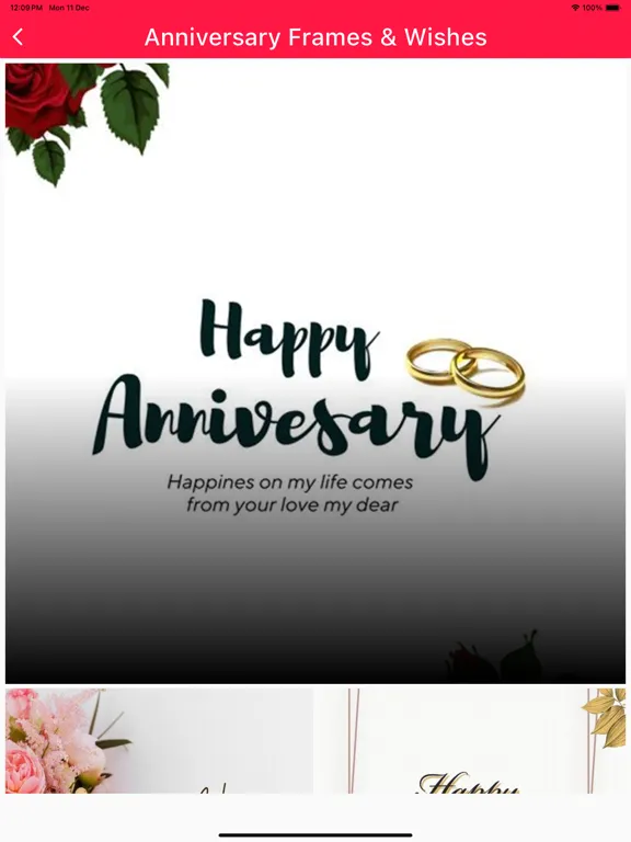 Anniversary Frames & Wishes iPad  Screenshots