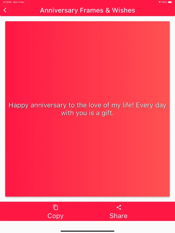 Anniversary Frames & Wishes iPad  Screenshots
