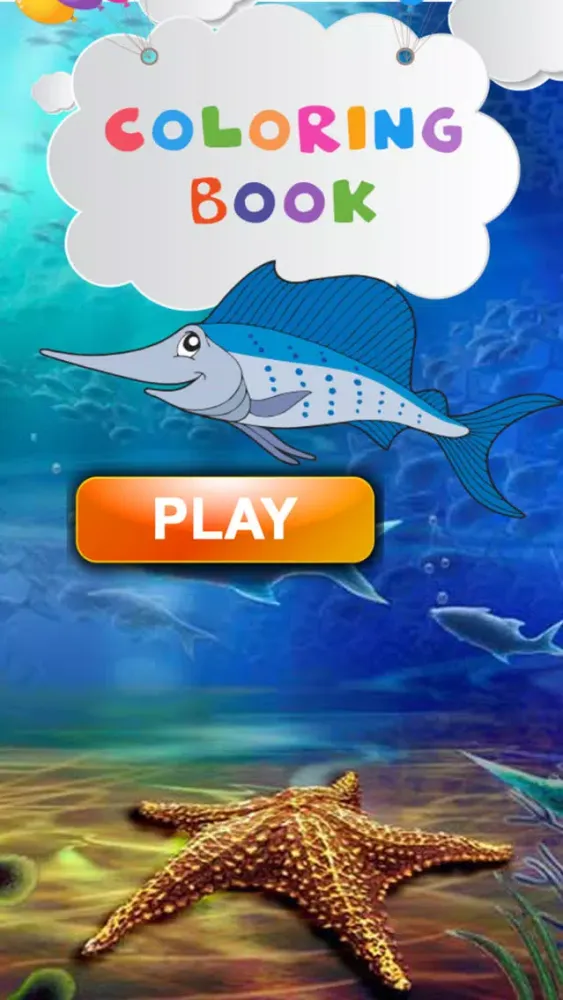 Aquatic Coloring E-Book-Ocean Animals Paint Pages স্ক্রিনশট