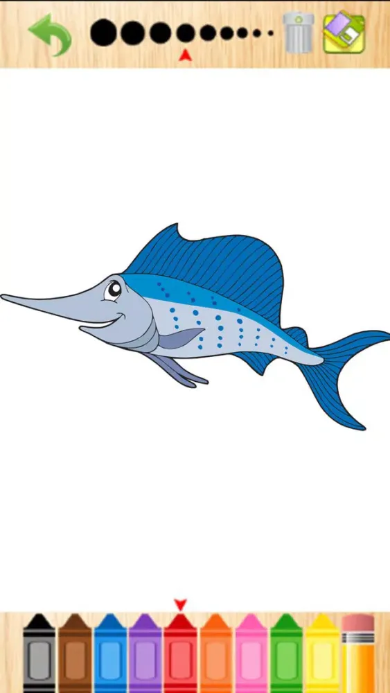 Aquatic Coloring E-Book-Ocean Animals Paint Pages স্ক্রিনশট
