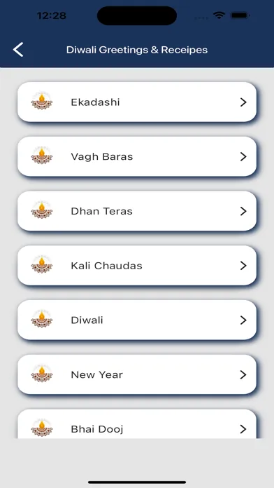 Diwali Greetings & Receipes Screenshots